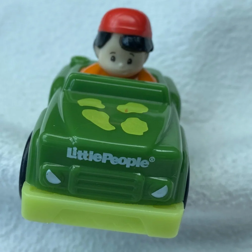 Little People Wheelies Car Racers with drivers, purple pink green, Fisher-Price